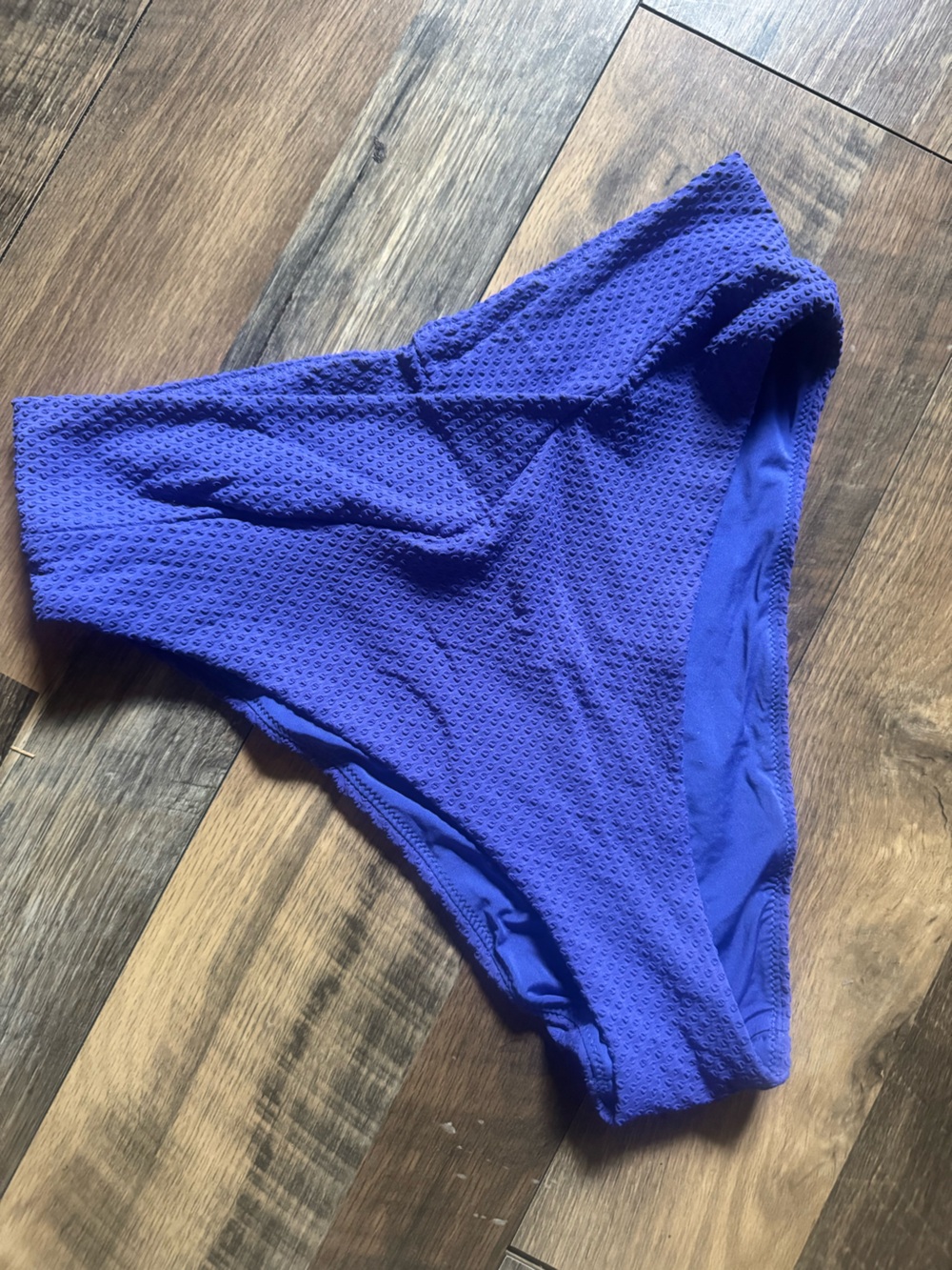 aerie Royal Blue Textured Bikini Bottom